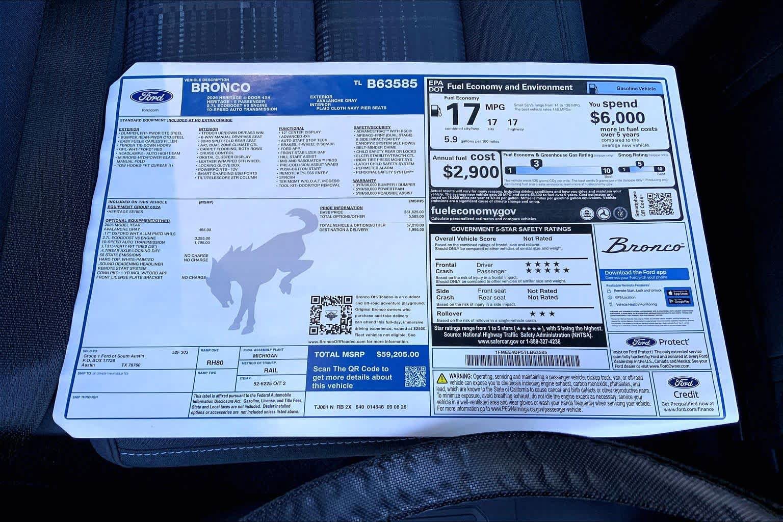 New 2026 Ford Bronco Heritage Edition AWD/4WD image 21