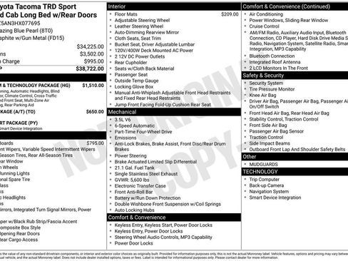 Used 2017 Toyota Tacoma TRD Sport w/ Premium & Technology Package image 2