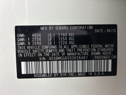 Certified 2025 Subaru Legacy Sport w/ Popular Package #3 image 6