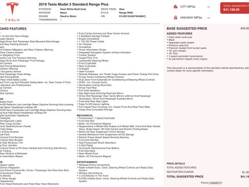 Used 2019 Tesla Model 3 Standard Range Plus RWD image 2