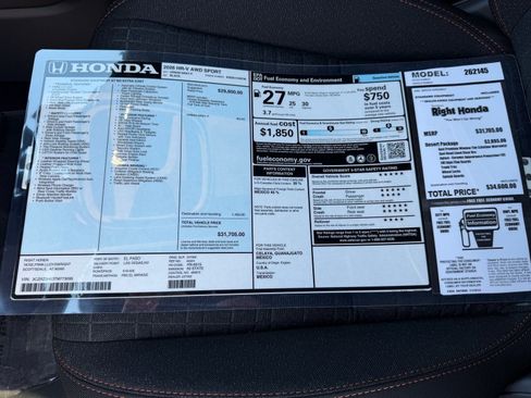 New 2026 Honda HR-V Sport image 24