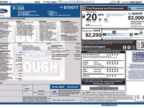 Certified 2023 Ford F150 Lariat w/ Equipment Group 502A High AWD/4WD image 51