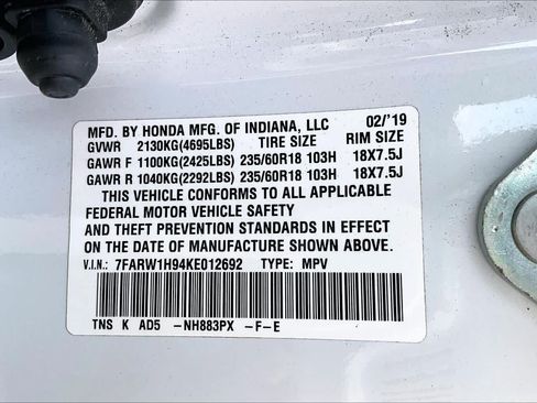 Certified 2019 Honda CR-V Touring image 35
