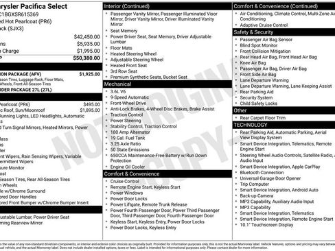 Used 2025 Chrysler Pacifica Select w/ Fav Edition Package FWD image 3