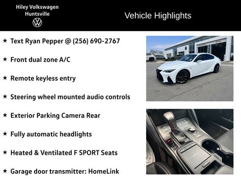 Used 2023 Lexus IS 350 F Sport w/ Navigation Package image 6