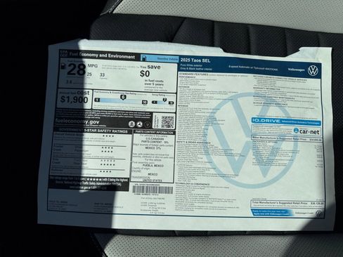 Certified 2025 Volkswagen Taos SEL w/ Black Wheel Plus Package image 32