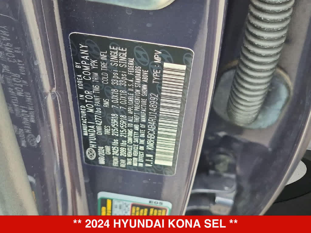 Used 2024 Hyundai Kona SEL AWD/4WD image 34