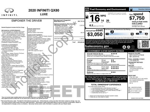 Used 2020 INFINITI QX80 Luxe w/ Proassist Package image 4