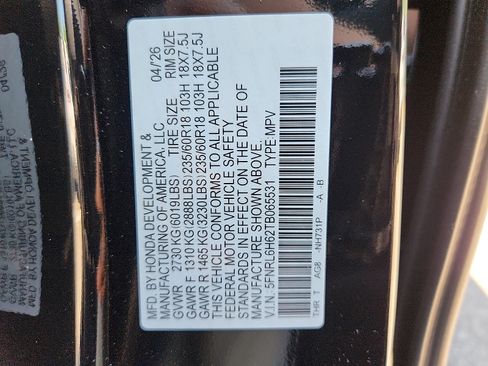 New 2026 Honda Odyssey EX-L image 15