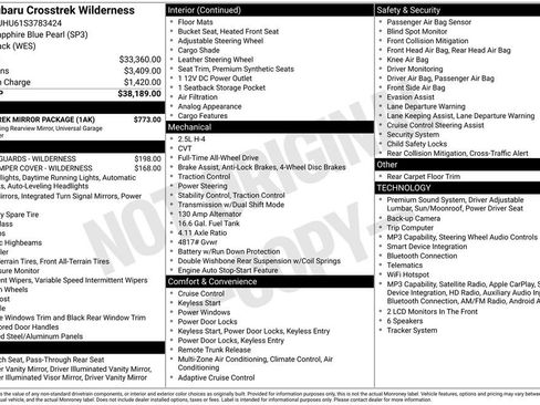 Certified 2025 Subaru Crosstrek 2.5i Wilderness w/ Crosstrek Mirror Package AWD/4WD image 10