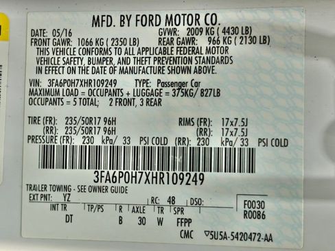 Used 2017 Ford Fusion SE w/ Fusion SE Technology Package FWD image 51