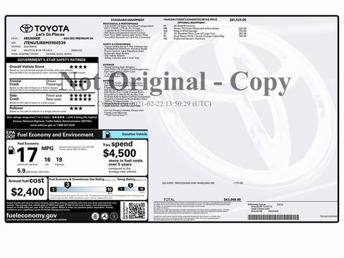 Used 2021 Toyota 4Runner SR5 Premium w/ Moonroof Package image 2