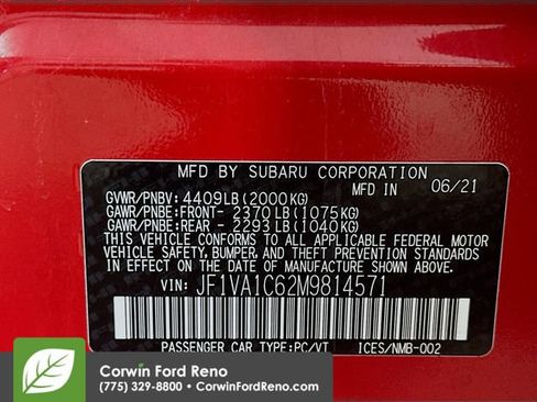 Used 2021 Subaru WRX Premium AWD/4WD image 30