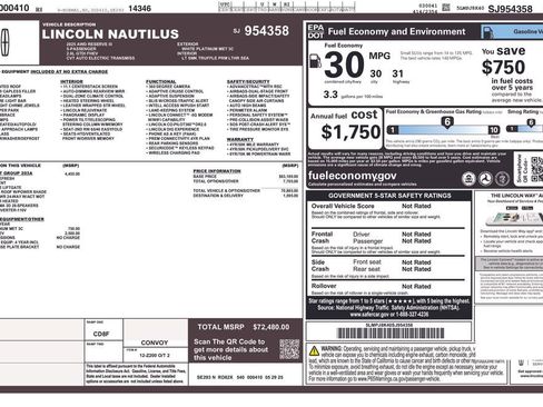 Used 2025 Lincoln Nautilus Reserve AWD/4WD image 10