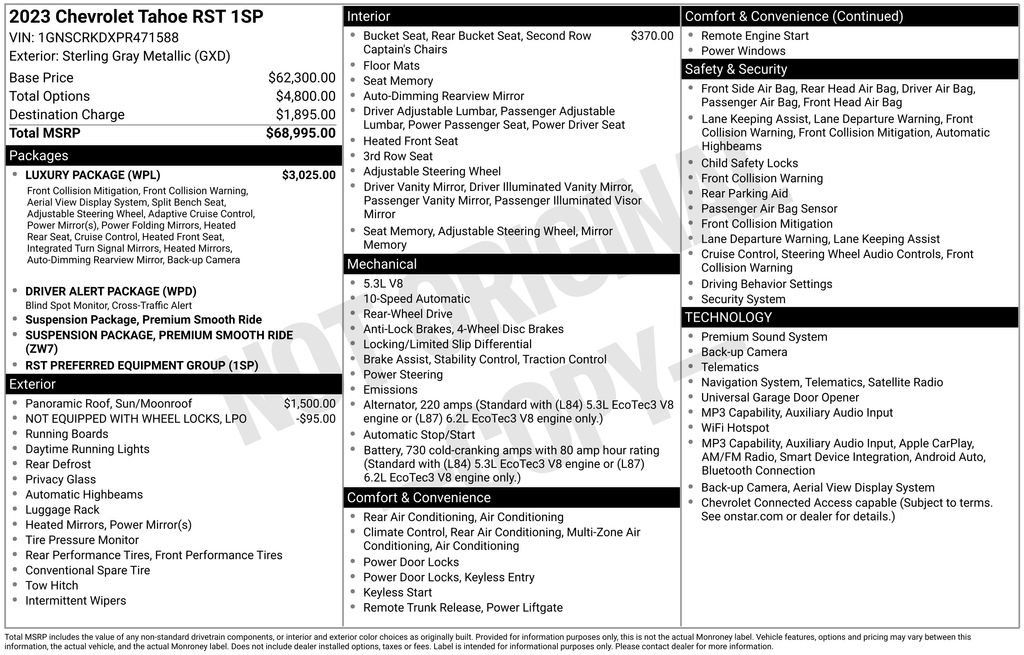 Used 2023 Chevrolet Tahoe RST w/ Luxury Package RWD image 31