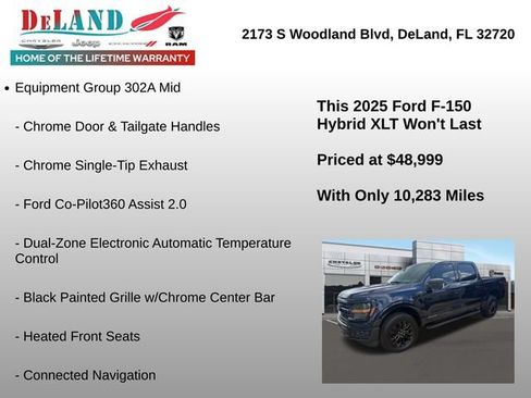 Used 2025 Ford F150 XLT w/ Equipment Group 302A MID AWD/4WD image 2