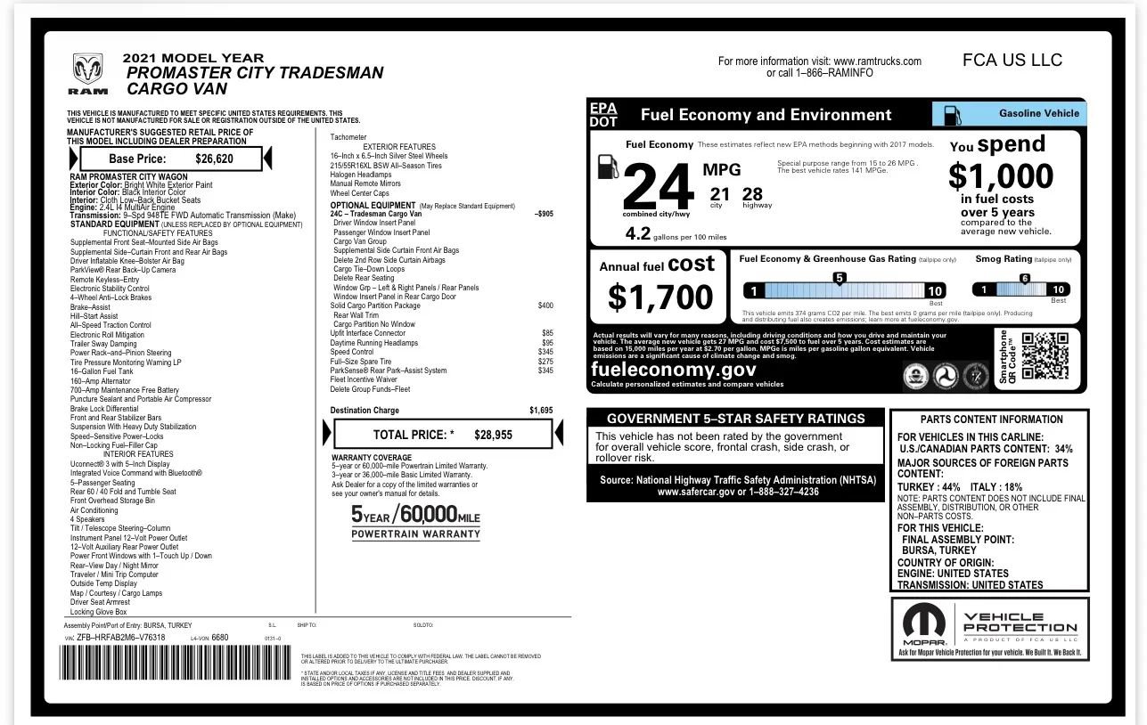 Used 2021 RAM ProMaster City Tradesman FWD image 23