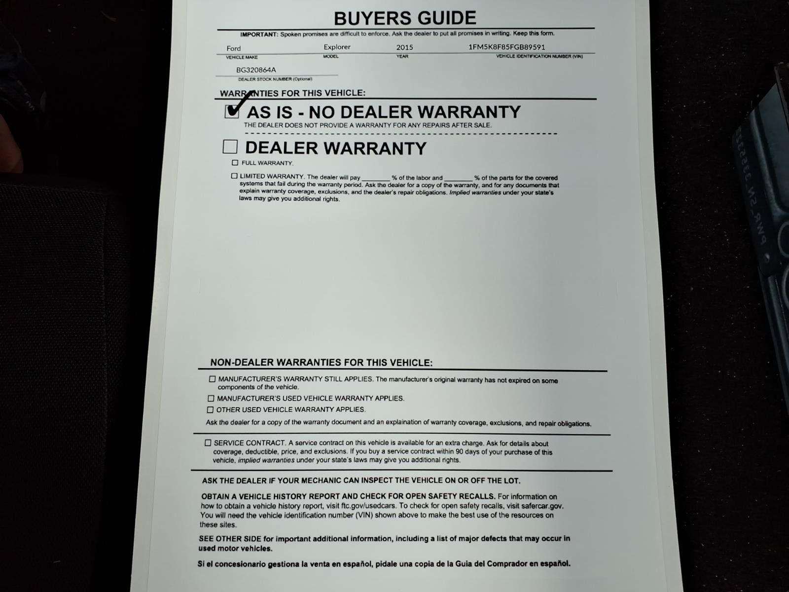 Used 2015 Ford Explorer Limited w/ Equipment Group 302A AWD/4WD image 37