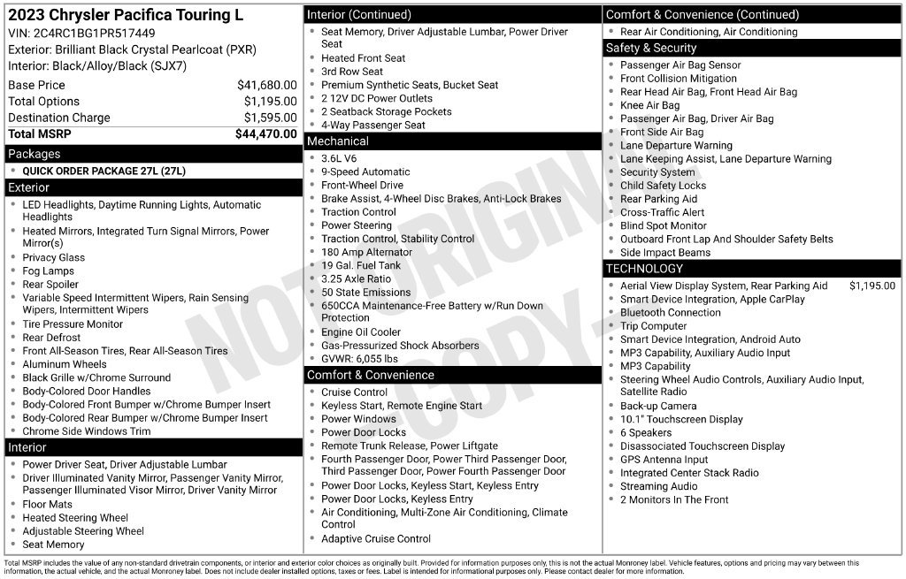 Used 2023 Chrysler Pacifica Touring-L FWD image 29