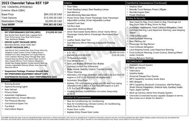 Used 2023 Chevrolet Tahoe RST w/ RST Performance Edition AWD/4WD image 10