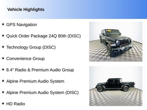 Used 2021 Jeep Gladiator Sport w/ Quick Order Package 24Q 80Th AWD/4WD image 2