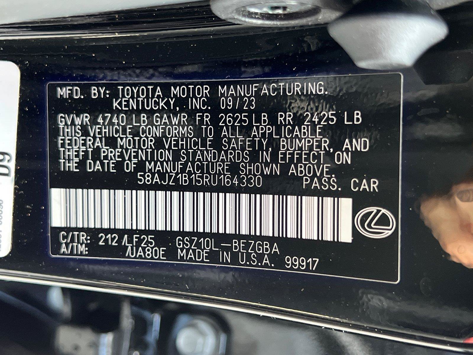 Certified 2024 Lexus ES 350 F Sport w/ Accessory Package (Z2) FWD image 34