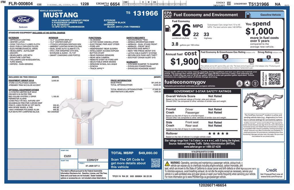 New 2026 Ford Mustang Premium RWD image 27