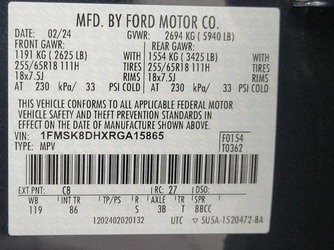 Certified 2024 Ford Explorer XLT w/ Class IV Trailer Tow Package AWD/4WD image 29