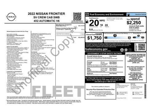 Used 2022 Nissan Frontier SV image 7