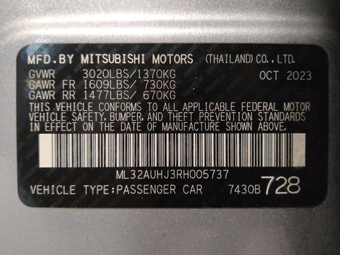 Used 2024 Mitsubishi Mirage ES FWD image 33