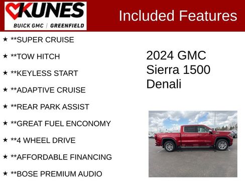 Used 2024 GMC Sierra 1500 Denali w/ Technology Package AWD/4WD image 3