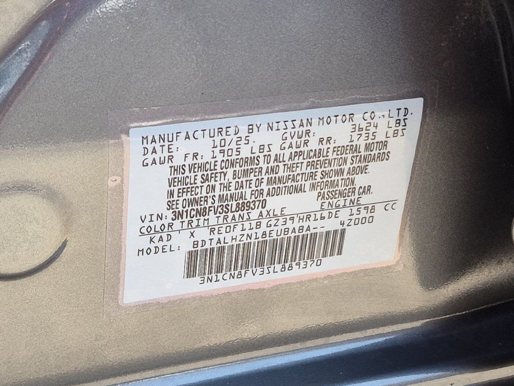 Certified 2025 Nissan Versa SR w/ Trunk Package FWD image 34