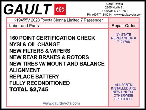 Certified 2023 Toyota Sienna Limited AWD/4WD image 2
