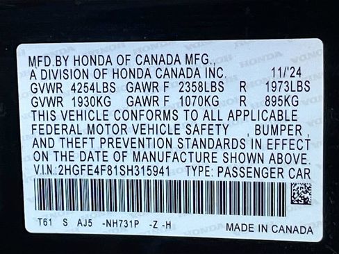 Used 2025 Honda Civic Sport Touring image 32