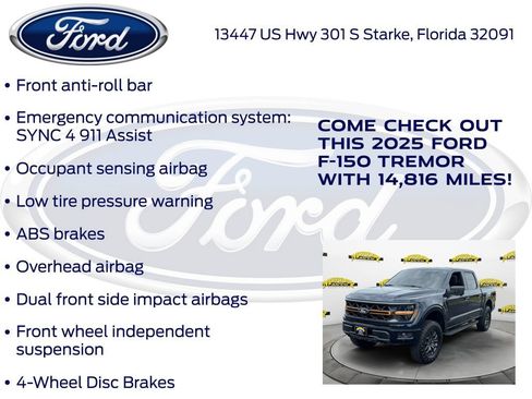 Certified 2025 Ford F150 Tremor w/ Mobile Office Package AWD/4WD image 32