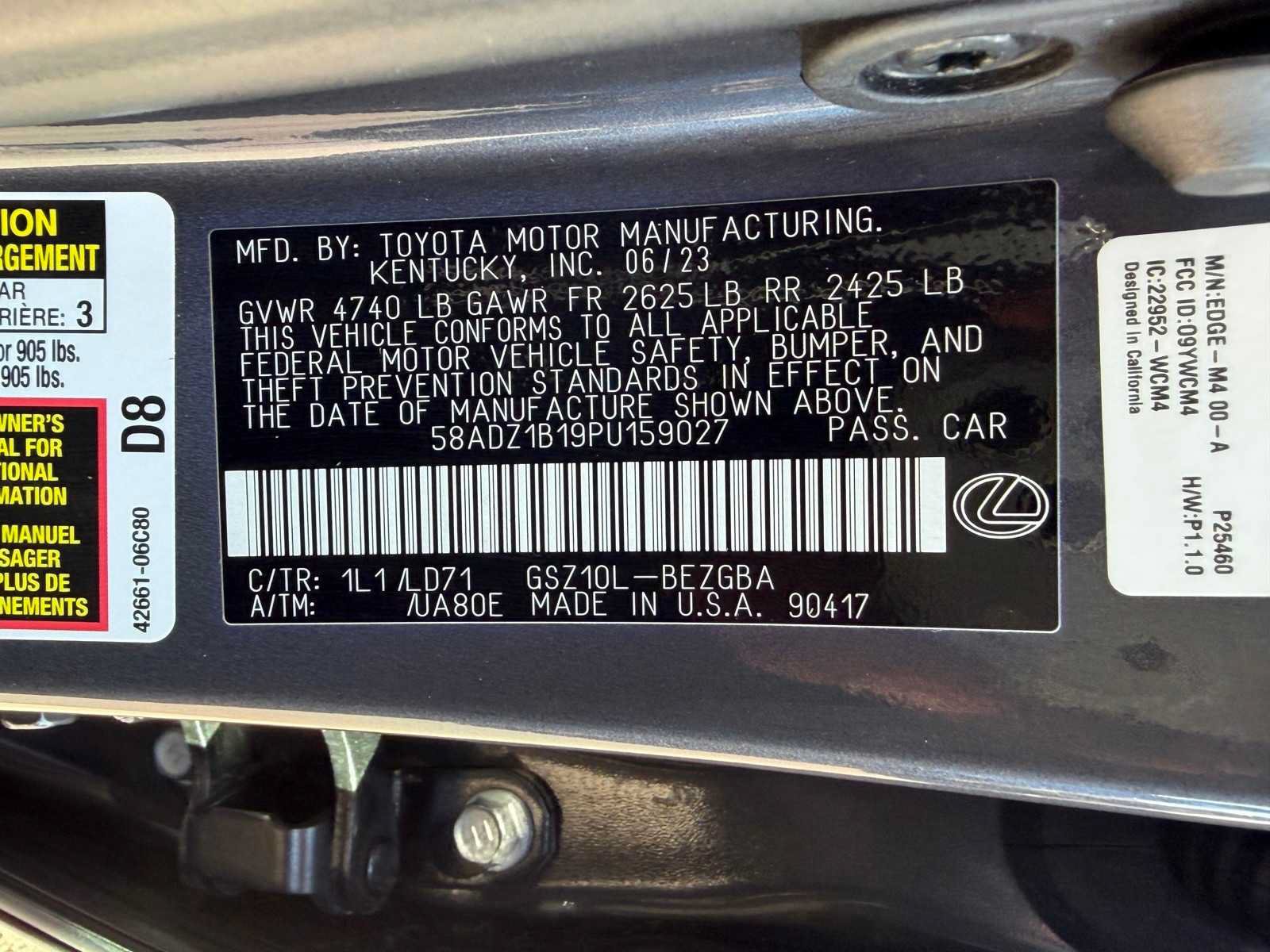 Used 2023 Lexus ES 350 w/ Premium Package FWD image 34