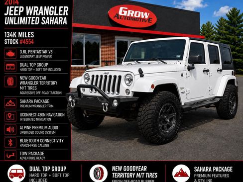 Used 2014 Jeep Wrangler Unlimited Sahara w/ Dual Top Group AWD/4WD image 2