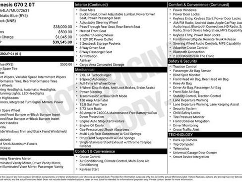 Used 2021 Genesis G70 2.0T image 9