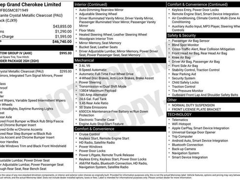 Used 2021 Jeep Grand Cherokee Limited w/ Trailer Tow Group IV image 32