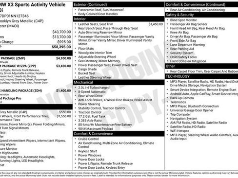 Used 2022 BMW X3 sDrive30i w/ M Sport Package RWD image 39