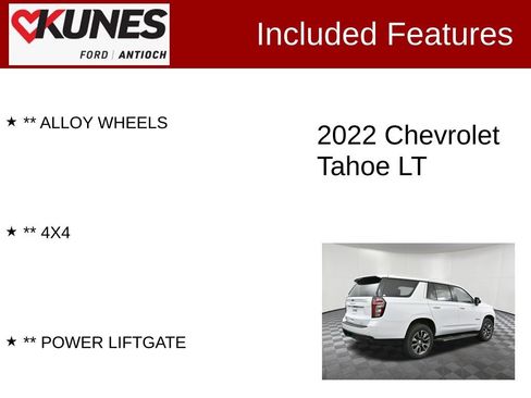 Used 2022 Chevrolet Tahoe LT w/ LT Signature Package AWD/4WD image 4