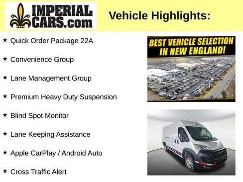 Used 2023 RAM ProMaster 3500 w/ Lane Management Group FWD image 3