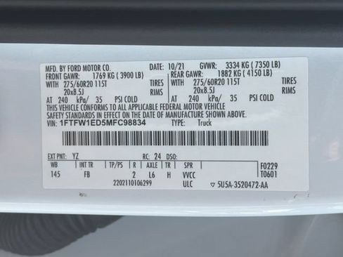 Used 2021 Ford F150 XLT w/ Equipment Group 302A High AWD/4WD image 34