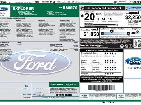 Used 2017 Ford Explorer XLT w/ Equipment Group 201A FWD image 4