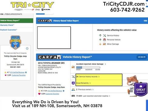 Used 2016 Toyota 4Runner SR5 w/ Four Season Floor Mat Package image 3