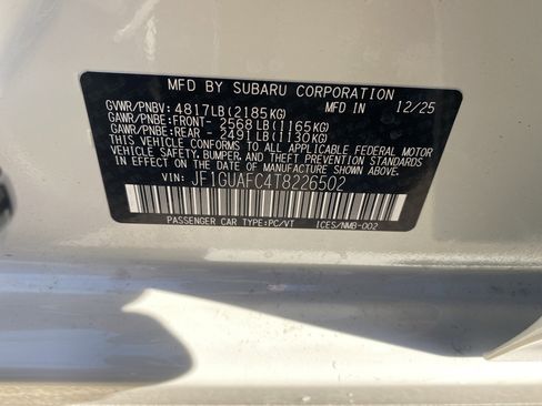 New 2026 Subaru Impreza 2.0i Sport image 27