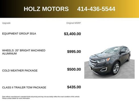 Used 2018 Ford Edge Titanium w/ Equipment Group 301A AWD/4WD image 5