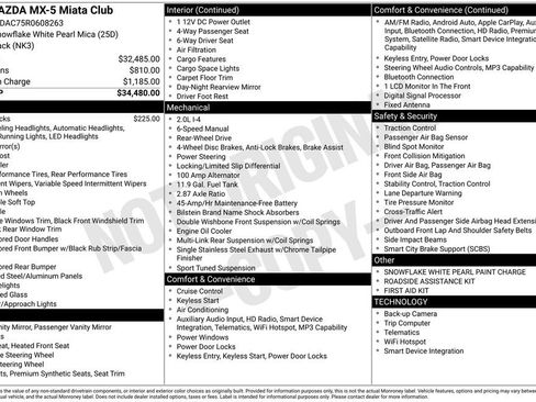 Certified 2024 MAZDA MX-5 Miata Club RWD image 6