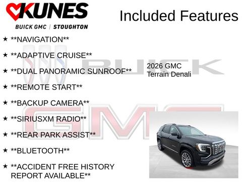 New 2026 GMC Terrain Denali w/ LPO, Floor Liner Package AWD/4WD image 2