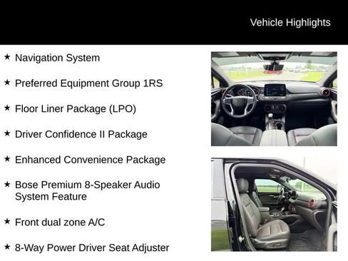 Certified 2024 Chevrolet Blazer RS w/ Driver Confidence II Package AWD/4WD image 12